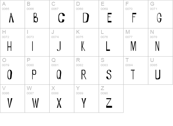 Cowpoke uppercase A-Z preview