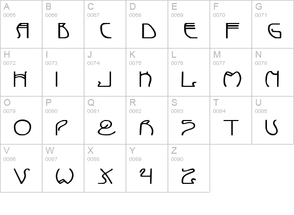 Coyote Deco Expanded uppercase A-Z preview