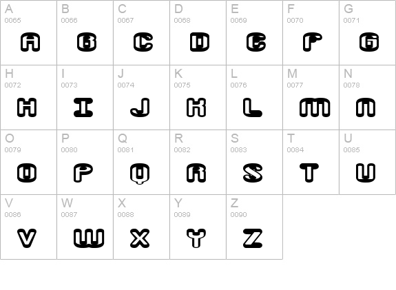 Crackdown O1 -BRK- uppercase A-Z preview