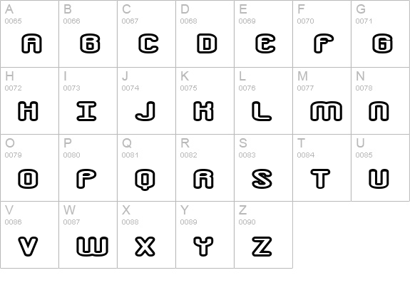 Crackdown O2 BRK uppercase A-Z preview