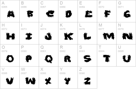 CRACKKILLS uppercase A-Z preview