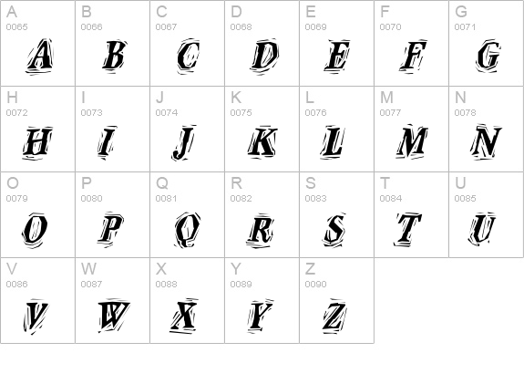 Craft-Black uppercase A-Z preview