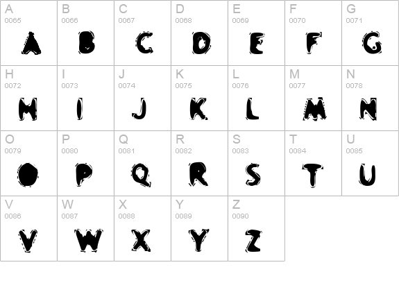 Crap Music uppercase A-Z preview