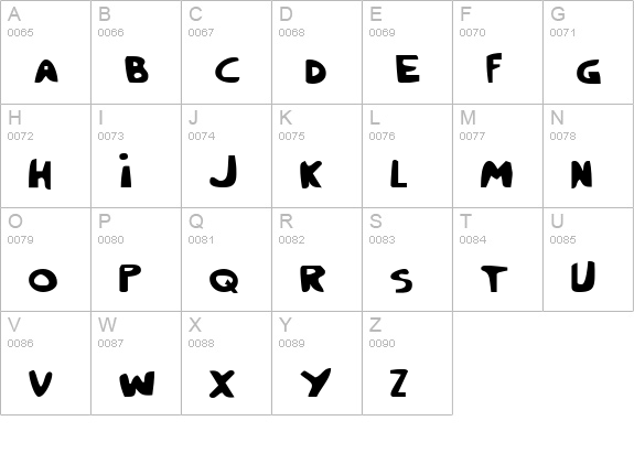 Crappity-Crap-Crap uppercase A-Z preview