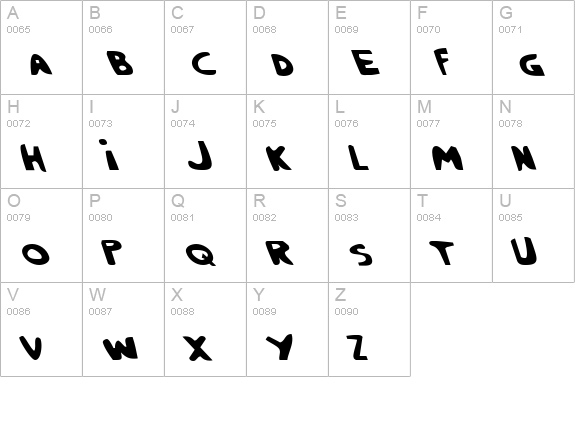 Crappity-Crap-Crap Leftalic uppercase A-Z preview