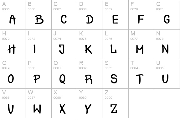 Crash Test uppercase A-Z preview