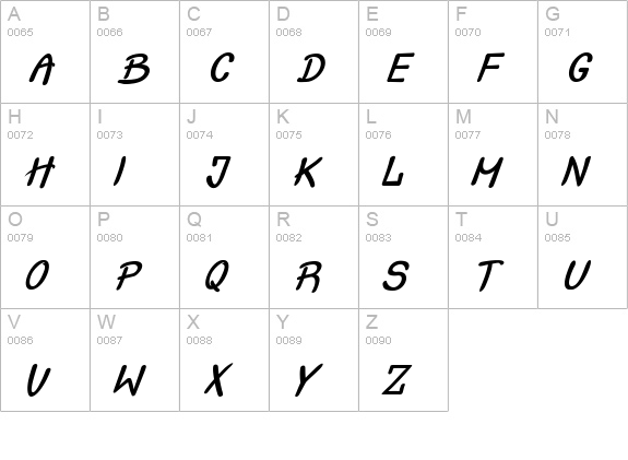 Crash Test Italic uppercase A-Z preview