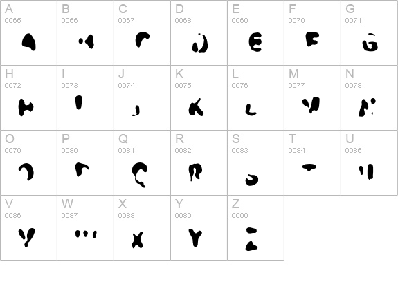 Crash-Normal uppercase A-Z preview