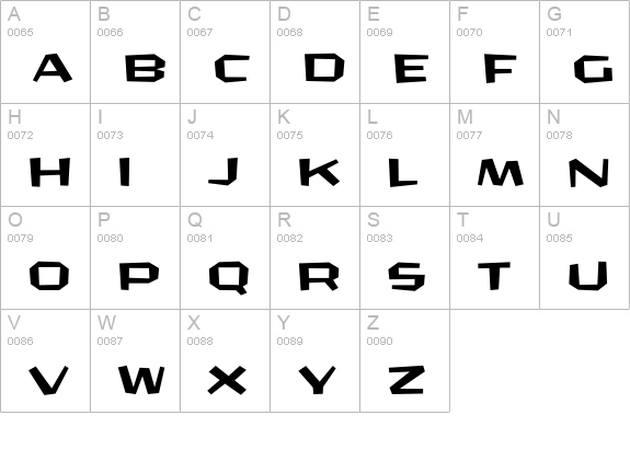 CrashBangWallop-Light uppercase A-Z preview