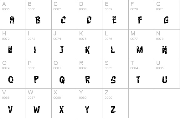 Crashcourse BB uppercase A-Z preview
