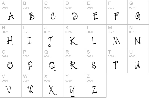 Cratch uppercase A-Z preview