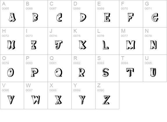 Craty uppercase A-Z preview