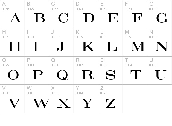 Craw Regular uppercase A-Z preview