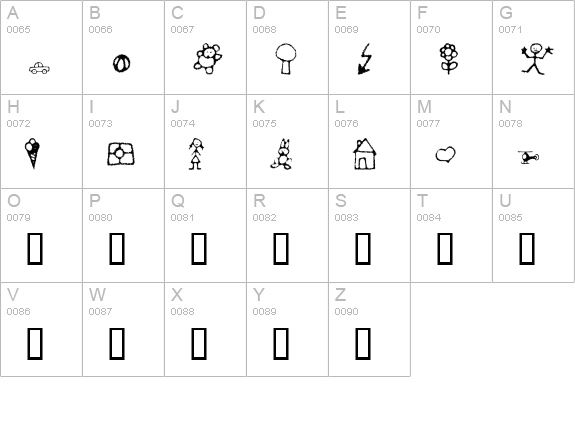 Crayon Kids 1 uppercase A-Z preview