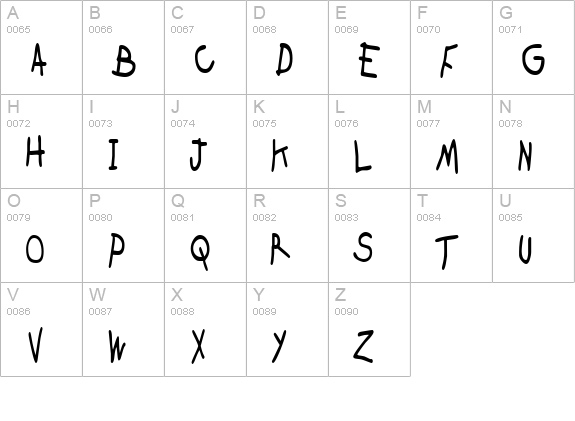 CrayonCondensed uppercase A-Z preview