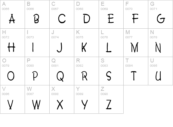 CrayonCondensed Normal uppercase A-Z preview
