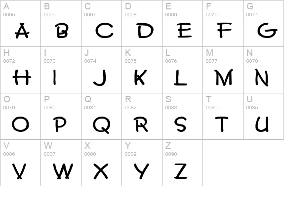 CrayonExtended Bold uppercase A-Z preview