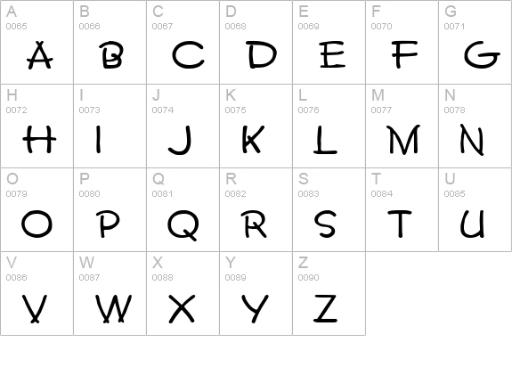 CrayonExtended Normal uppercase A-Z preview