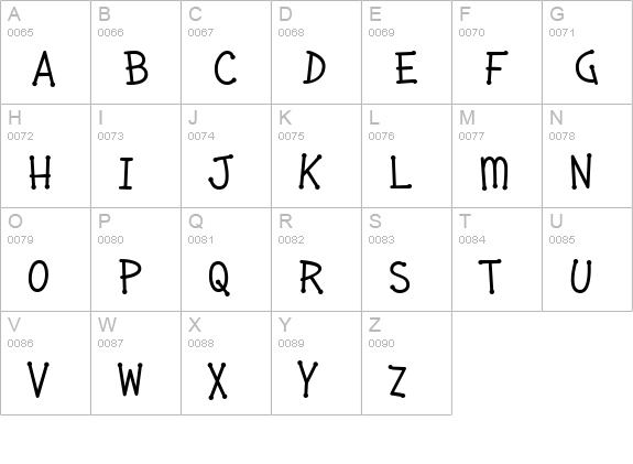 Crazy Girlz Blond BTN Bold uppercase A-Z preview