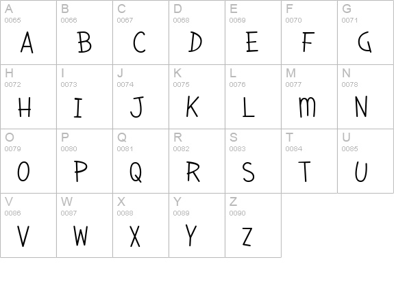 Crazy Girlz Brunette BTN uppercase A-Z preview
