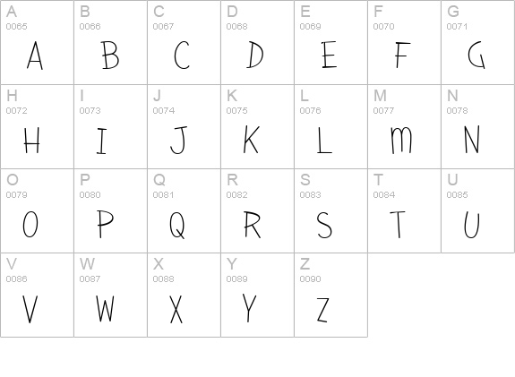 Crazy Girlz Brunette BTN Lt uppercase A-Z preview