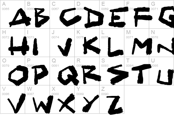Crazy Guy
 uppercase A-Z preview