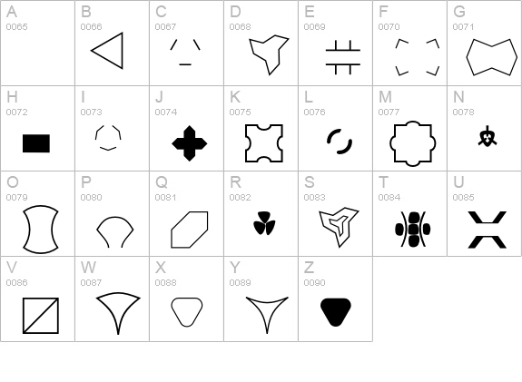 Creativ uppercase A-Z preview