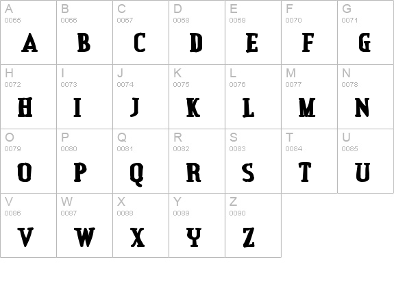 Credit Valley Ink uppercase A-Z preview