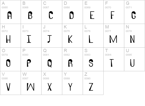 Creek 101 uppercase A-Z preview