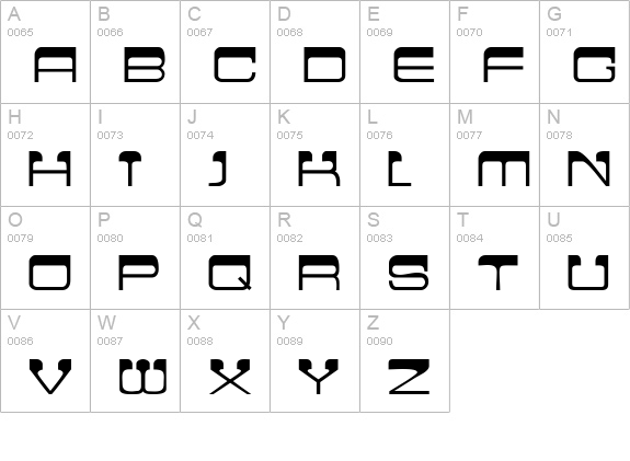 CrewCutCaps uppercase A-Z preview