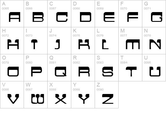 CrewCutCaps Bold uppercase A-Z preview