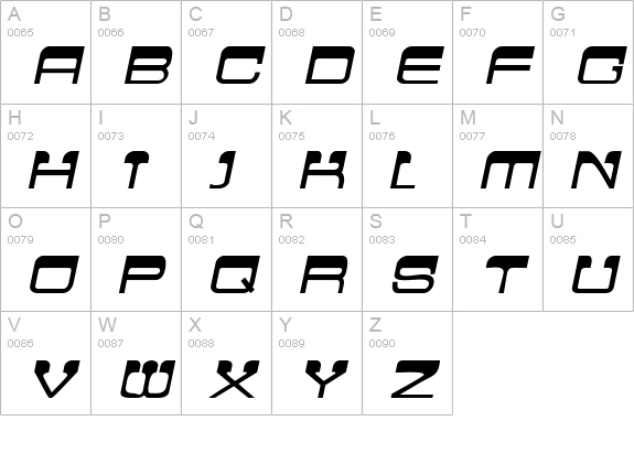 CrewCutCaps Bold Italic uppercase A-Z preview