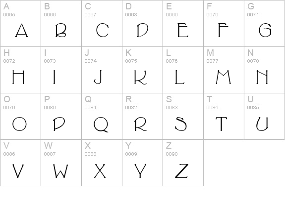 Cricket Regular uppercase A-Z preview