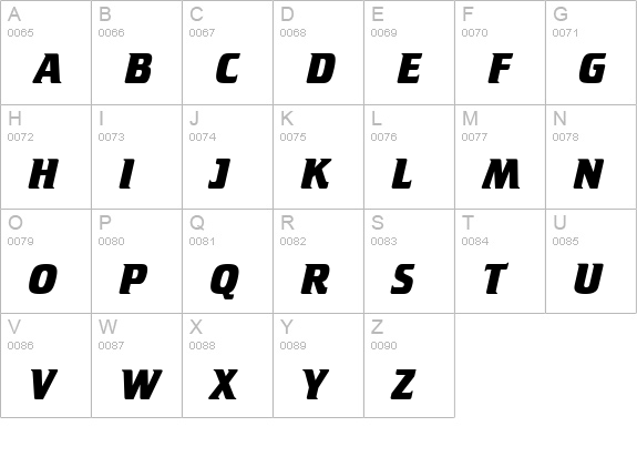 Crillee Bold Italic Plain uppercase A-Z preview