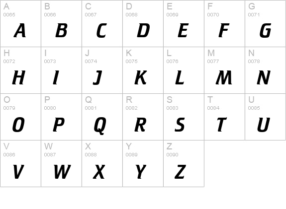 Crillee Italic uppercase A-Z preview
