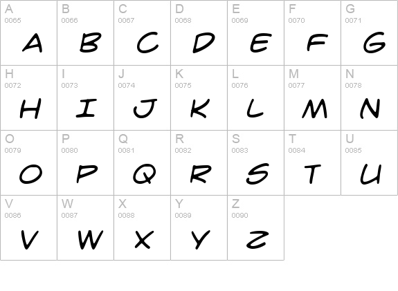 CrimeFighter BB uppercase A-Z preview
