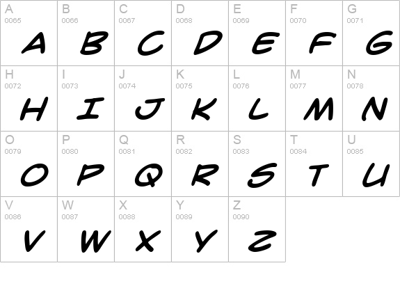 CrimeFighter BB Bold uppercase A-Z preview