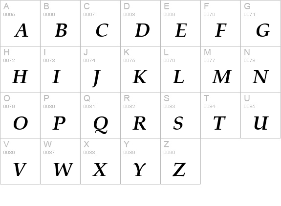 Criteria SSi Bold Italic uppercase A-Z preview