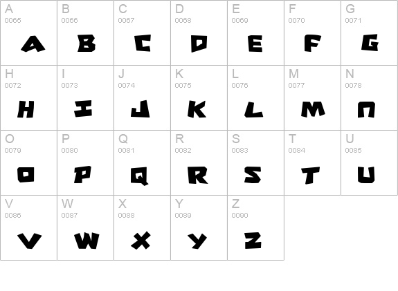 Cro-Magnum uppercase A-Z preview