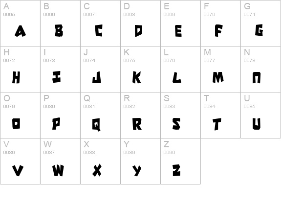 Cro-Magnum Condensed uppercase A-Z preview
