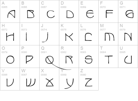 CroateDisplayCaps uppercase A-Z preview