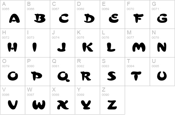 Croissant Ex uppercase A-Z preview