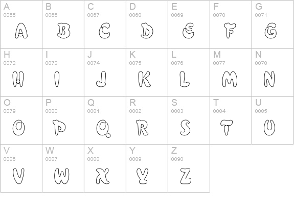Croissant Ho uppercase A-Z preview