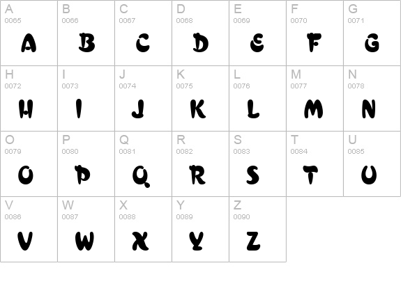 CroissantD uppercase A-Z preview