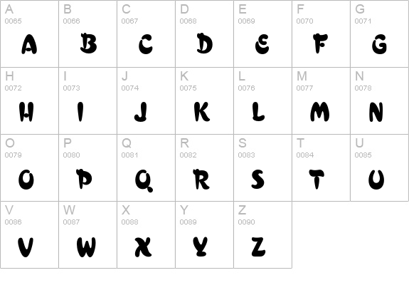 CroissantEF uppercase A-Z preview