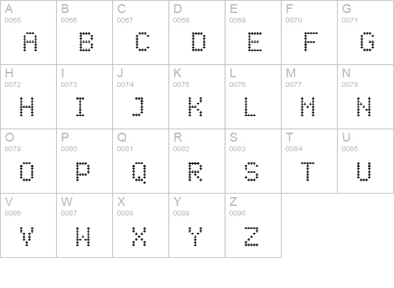 Crossover uppercase A-Z preview