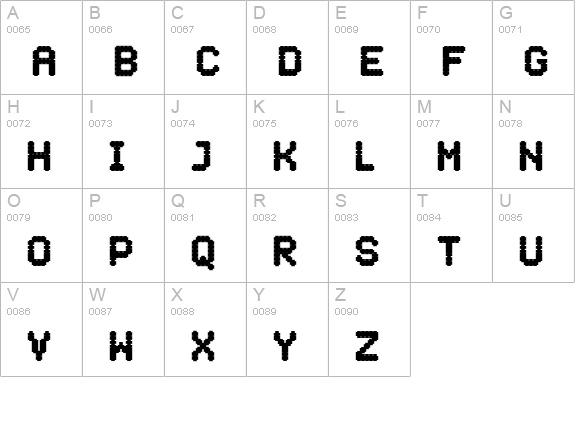 Crossover Black uppercase A-Z preview