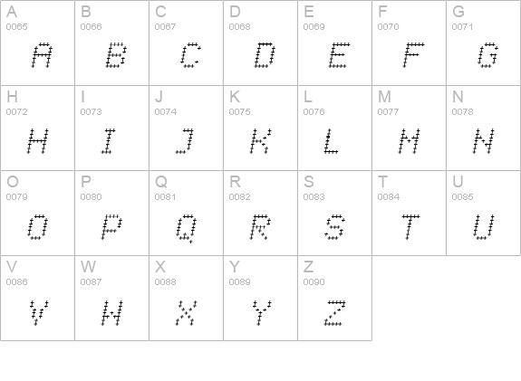 Crossover LightOblique uppercase A-Z preview
