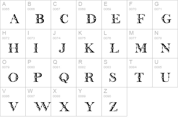 CruiselineDisplayCaps uppercase A-Z preview