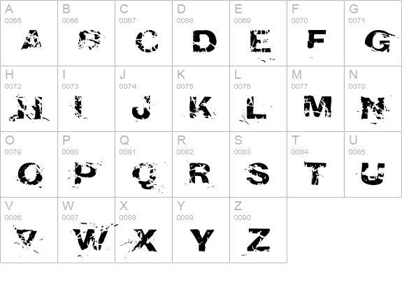 CrunchyFaxPhont uppercase A-Z preview